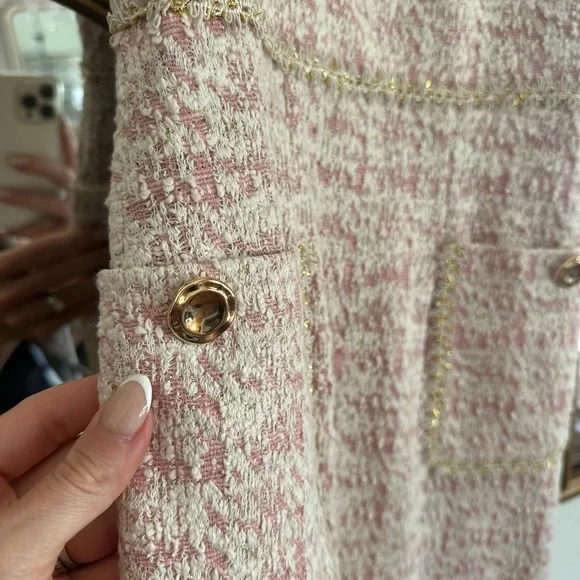 Stunning Black Halo Pink Gold Sheath Dress Spaghetti Strap Midi. - Picture 3 of 7